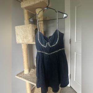 Self Portrait denim Mini Dress Worn Once